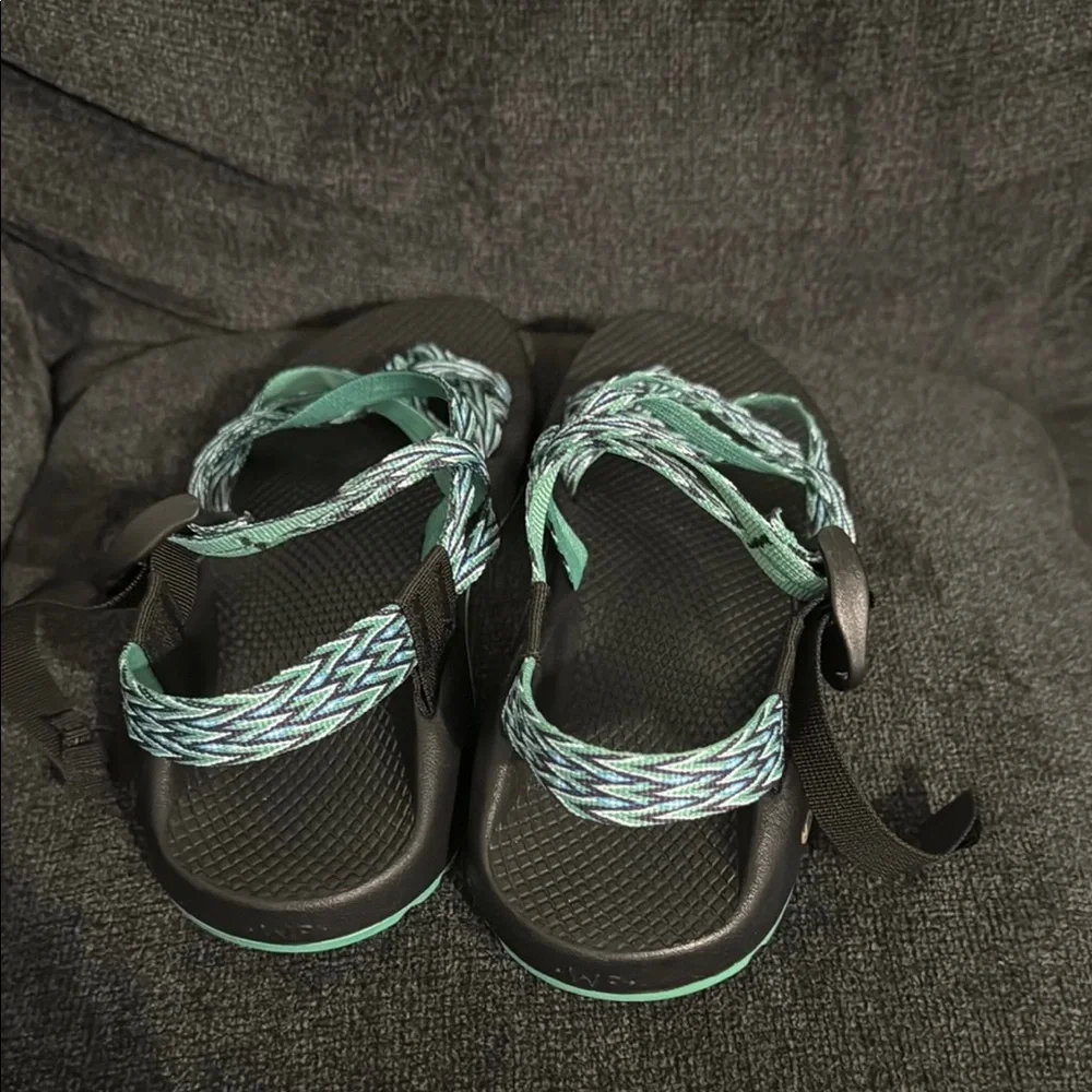 Chaco Women's Sandals with Black and Mint Braided Straps